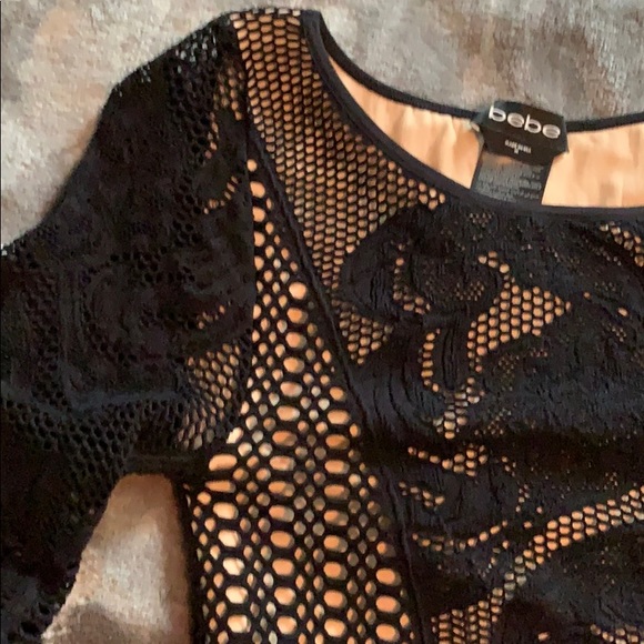 Bebe lace, fitted, long-sleeve shirt - Picture 6 of 6